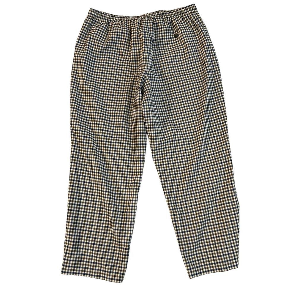 J.‎ Crew Tie-Waist Straight-Leg Pants Honey Plaid Italian Wool Womens 16 - Picture 6 of 7